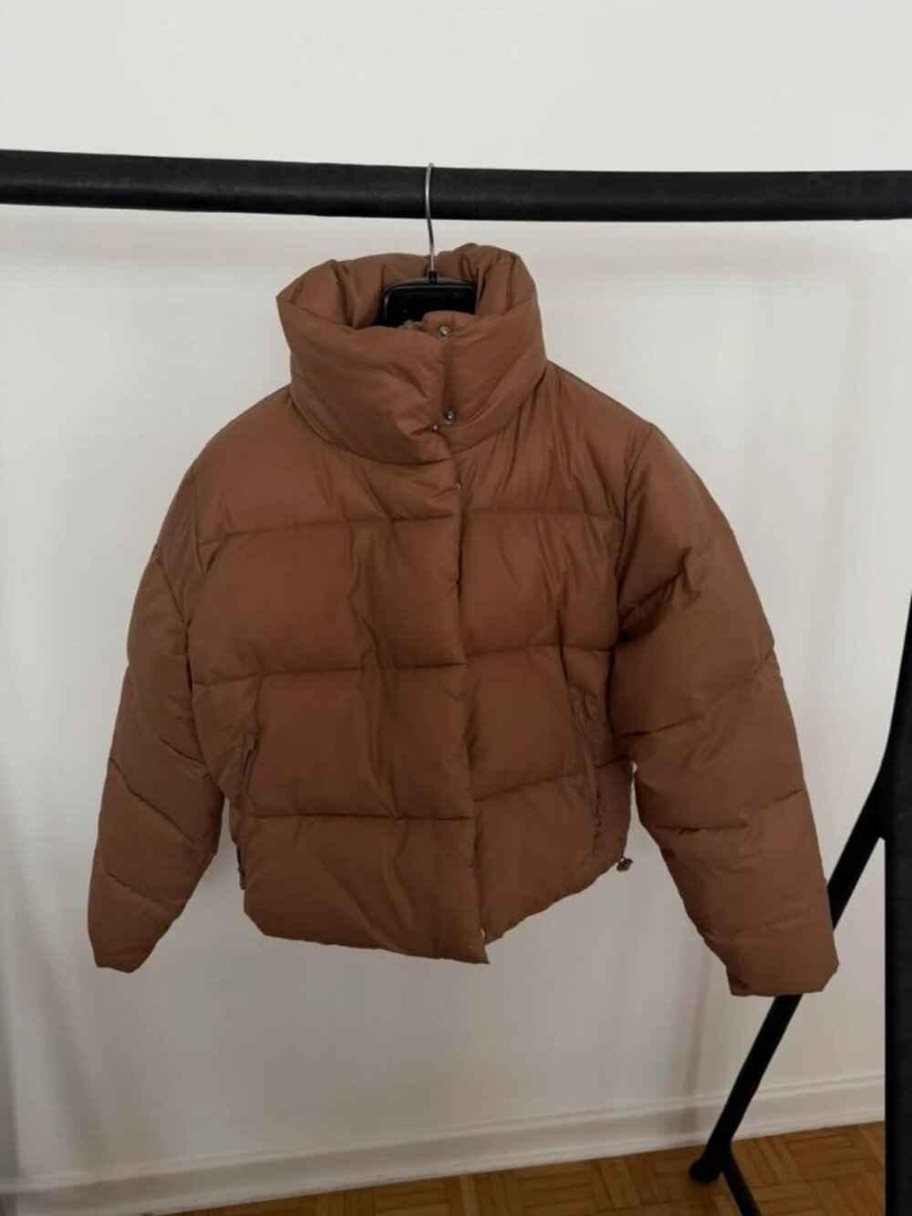 Alo Yoga Cropped Puffer Jacket Brown Women's S